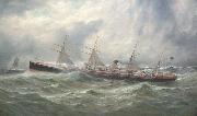 George Parker Greenwood White Star Liner Adriatic USA oil painting artist
